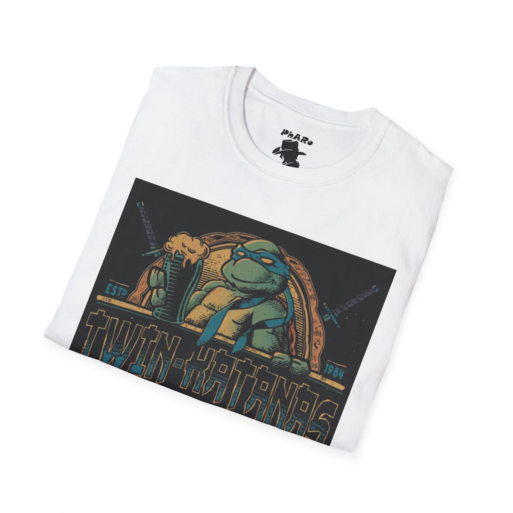 Retro Ninja Turtles T-Shirt - Twin Katanas Design