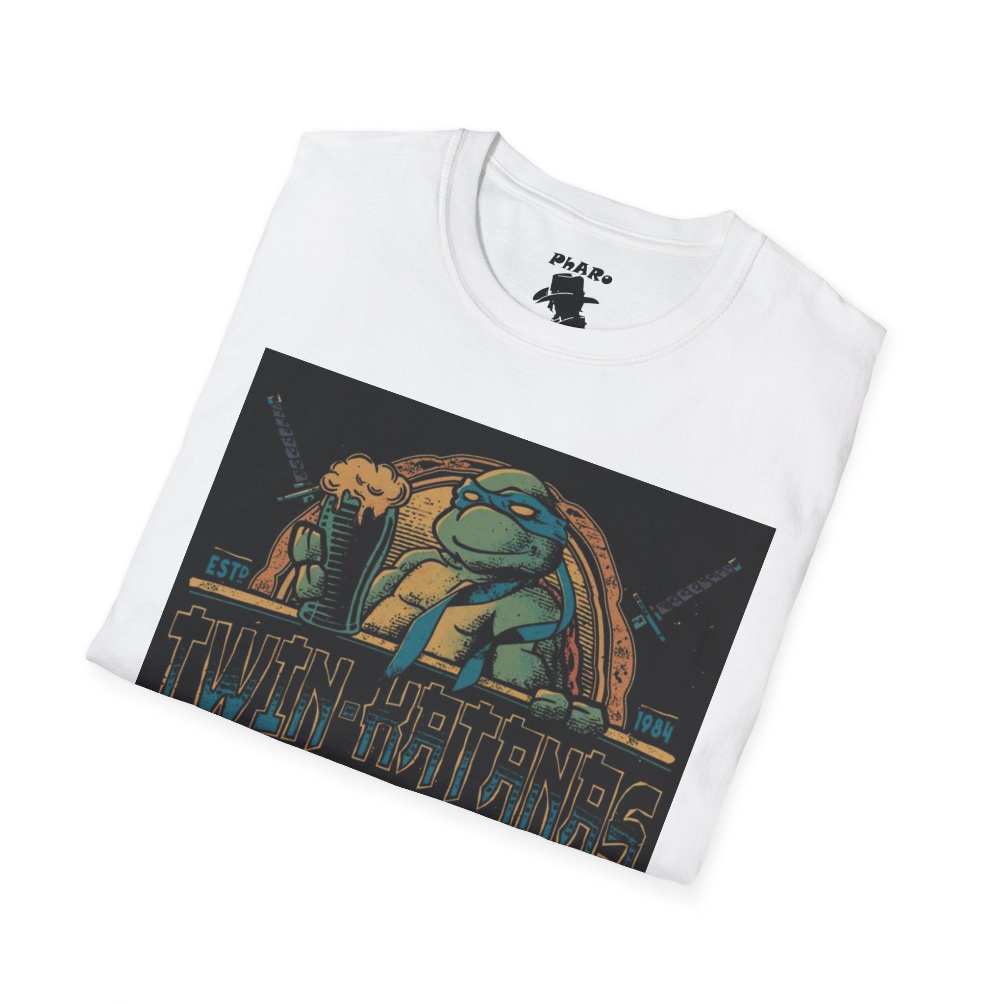 Retro Ninja Turtles T-Shirt - Twin Katanas Design