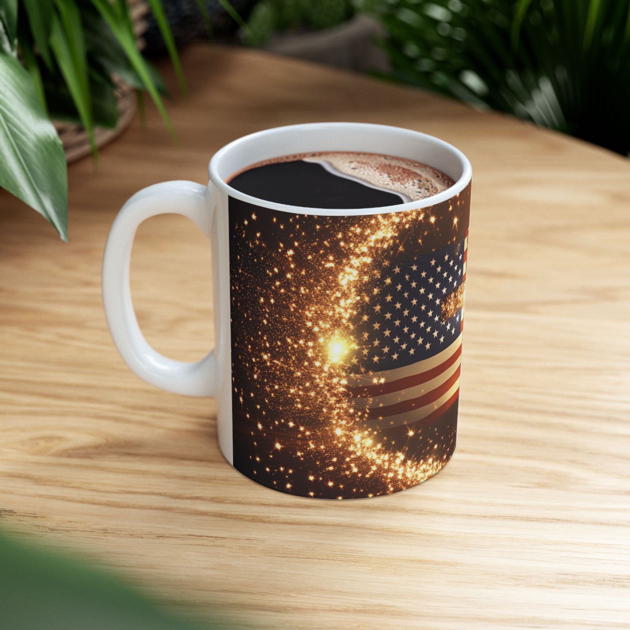 Founders Circle Ceramic Mug | Inspirational Coffee Cup | USA Flag Design | Perfect for Holidays, Gifts, and Everyday Use