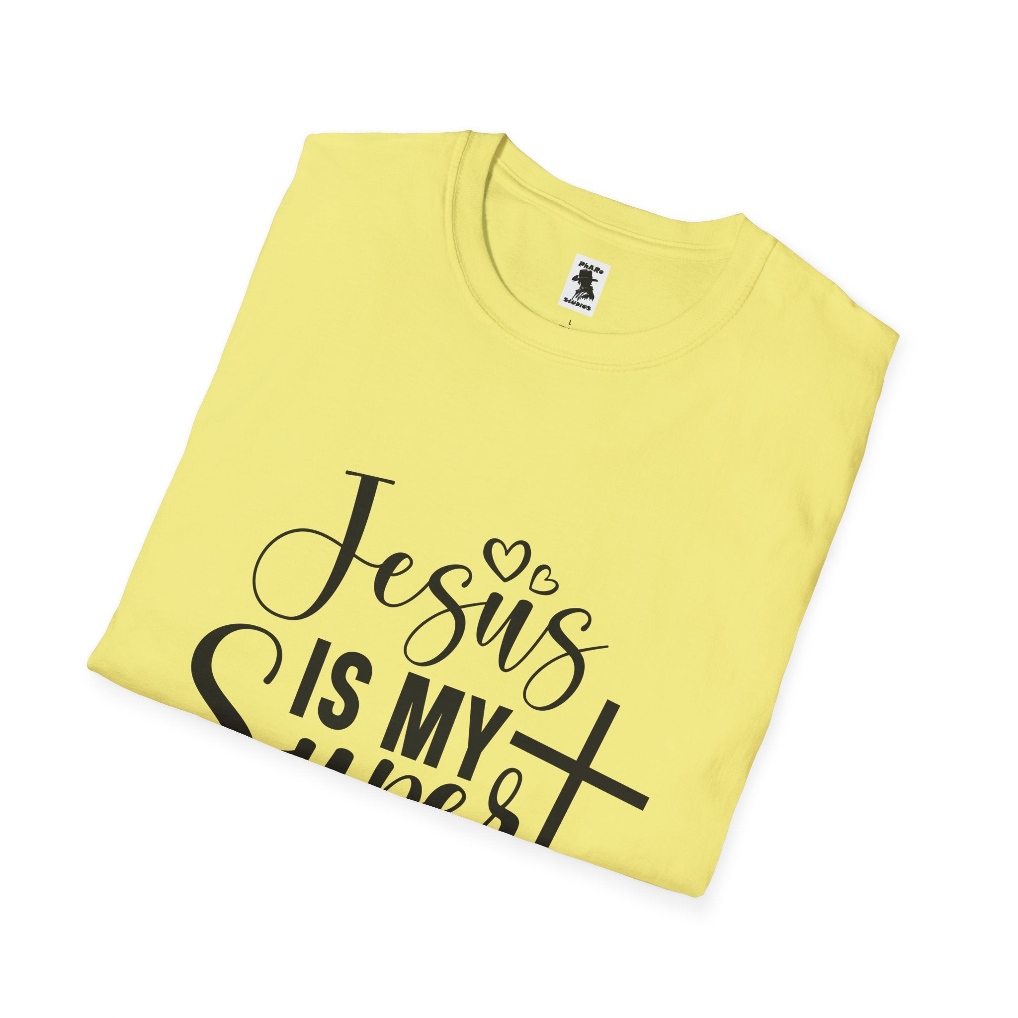 Unisex Softstyle T-Shirt - 'Jesus is My Superhero' Inspirational Tee