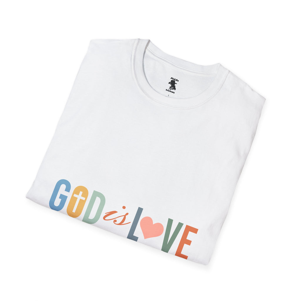 God is Love Unisex Softstyle T-Shirt - Faith-Inspired Apparel