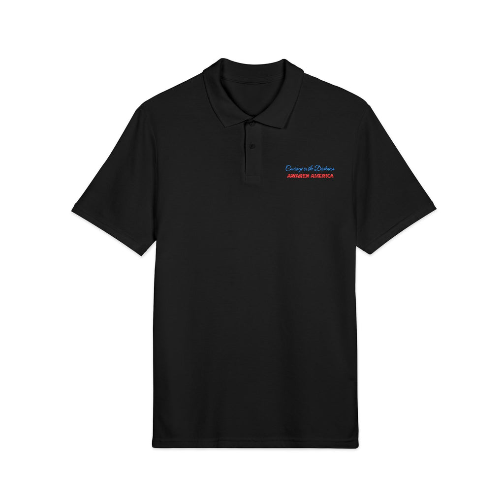 Courage in the Darkness Unisex Embroidered Pique Polo Shirt - Casual Style for Every Occasion, Perfect for Men and Women, Summer Apparel, Gift for Dad, Family [...]
