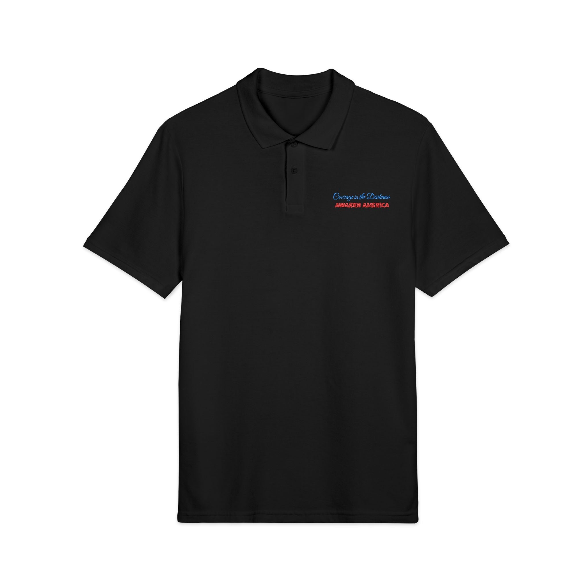 Courage in the Darkness Unisex Embroidered Pique Polo Shirt - Casual Style for Every Occasion, Perfect for Men and Women, Summer Apparel, Gift for Dad, Family [...]