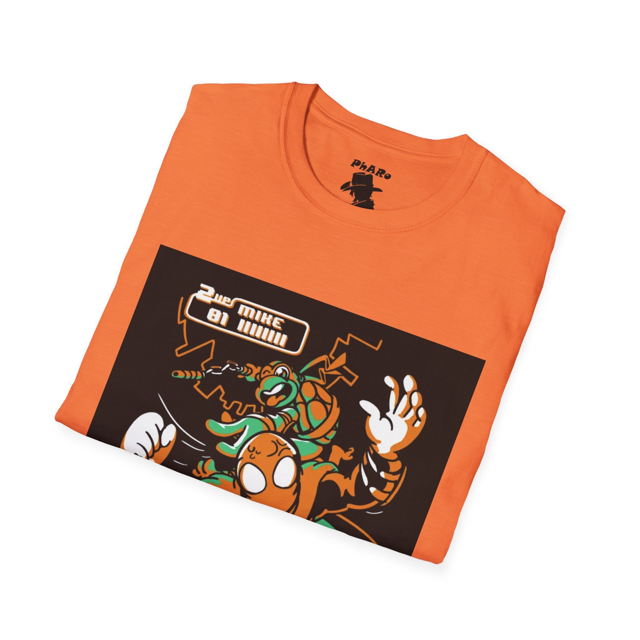 Unisex Softstyle T-Shirt - Vibrant TMNT Arcade Design