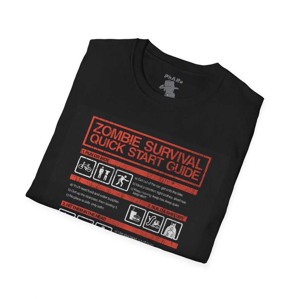 Zombie Survival Quick Start Guide T-Shirt – Unisex Softstyle Tee for Survival Fans