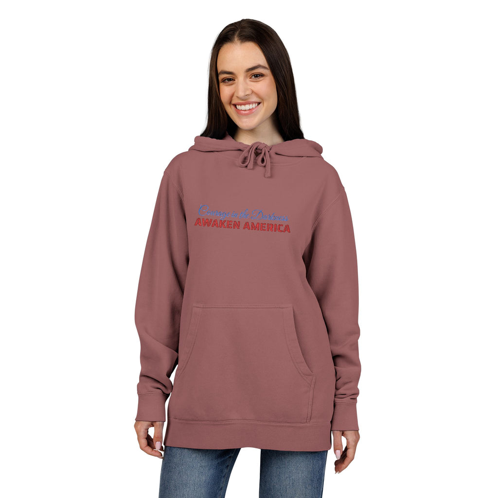 Courage in the Darkness Cozy Embroidered Hoodie for Casual Style, Perfect Gift for Birthdays, Holidays, or Casual Outings, Unisex Fashion, Comfortable Wear
