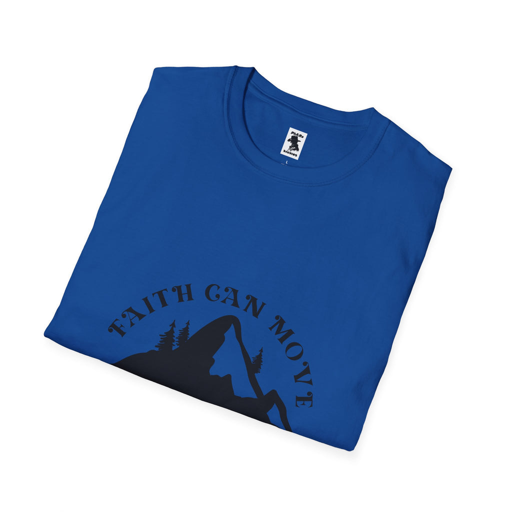 Inspirational Unisex Softstyle T-Shirt - 'Faith Can Move Mountains'