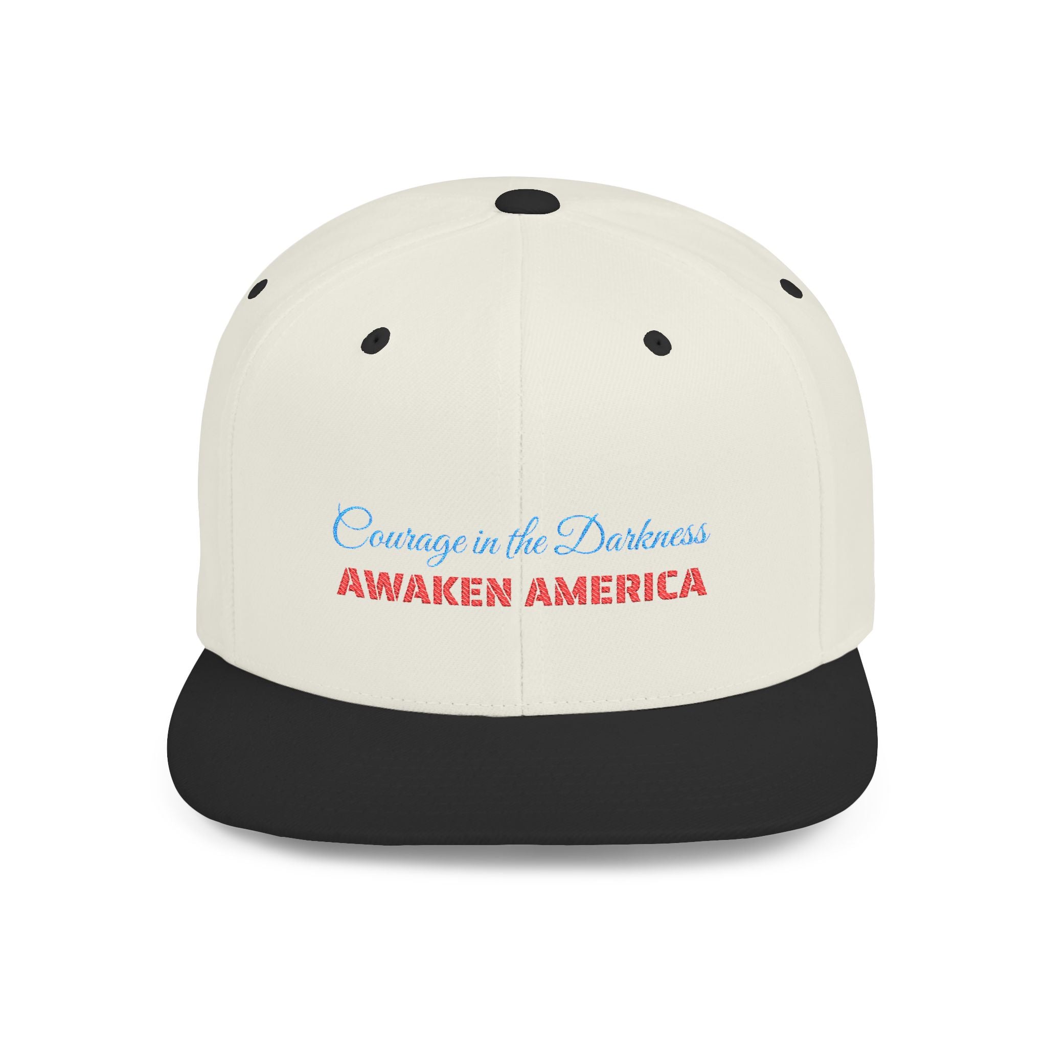 Courage in the Darkness Snapback Hat, Adjustable Cap for Outdoor Events, Casual Streetwear, Gift for Friends, Patriotic Apparel