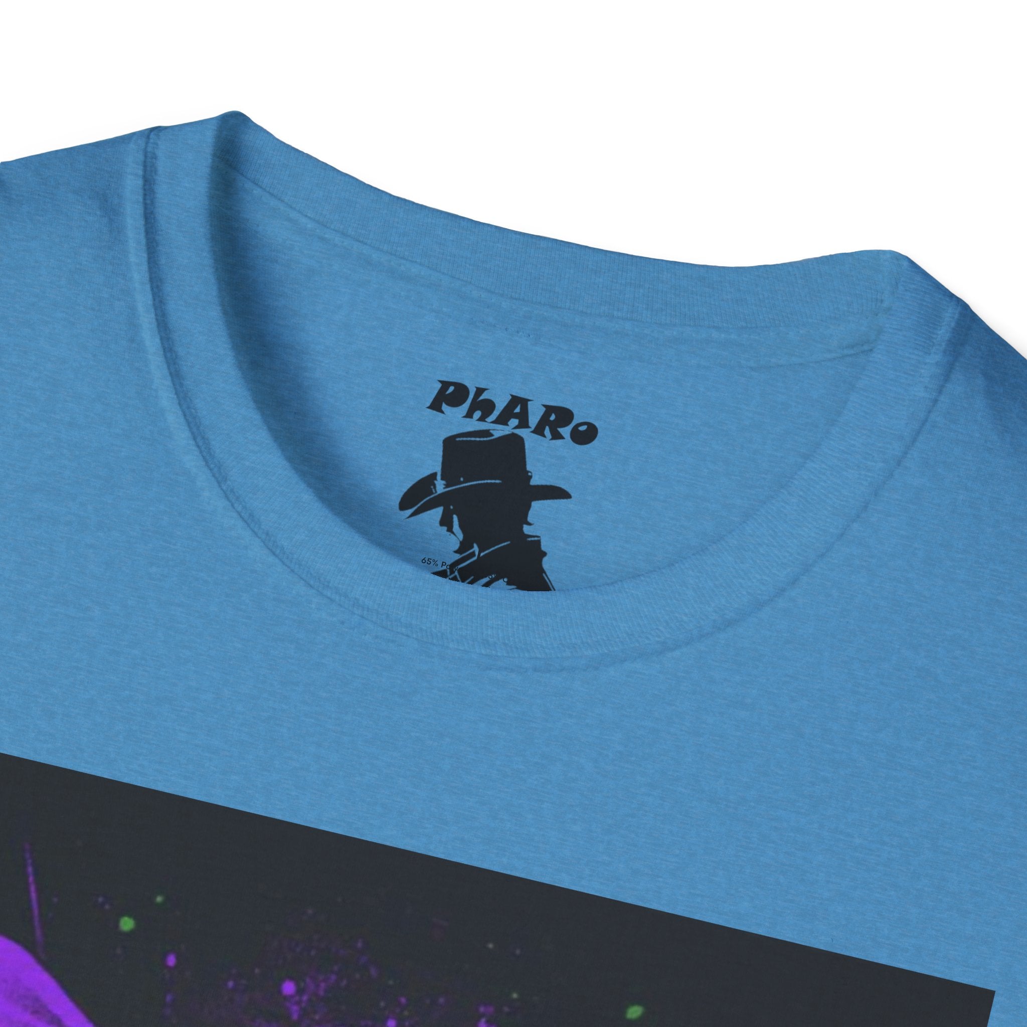 Bold Graphic Unisex T-Shirt - Edgy Design with Purple and Green Elements