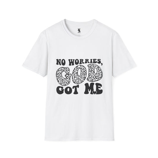 Inspirational Unisex Softstyle T-Shirt | "No Worries, God Got Me"