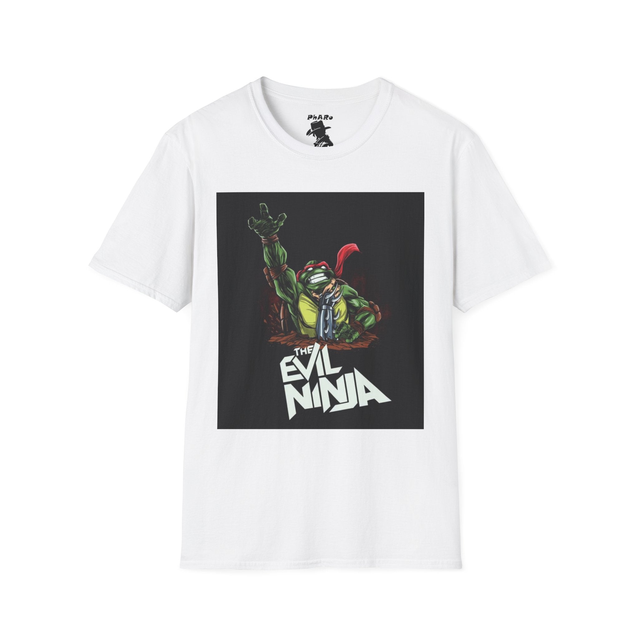 Evil Ninja Graphic T-Shirt - Unisex Softstyle Tee for Comic Enthusiasts