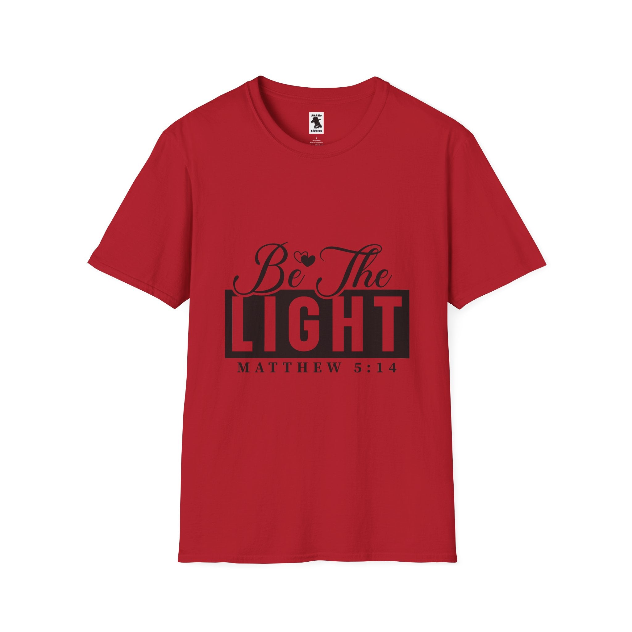Inspirational Unisex Softstyle T-Shirt - 'Be The Light' Matthew 5:14