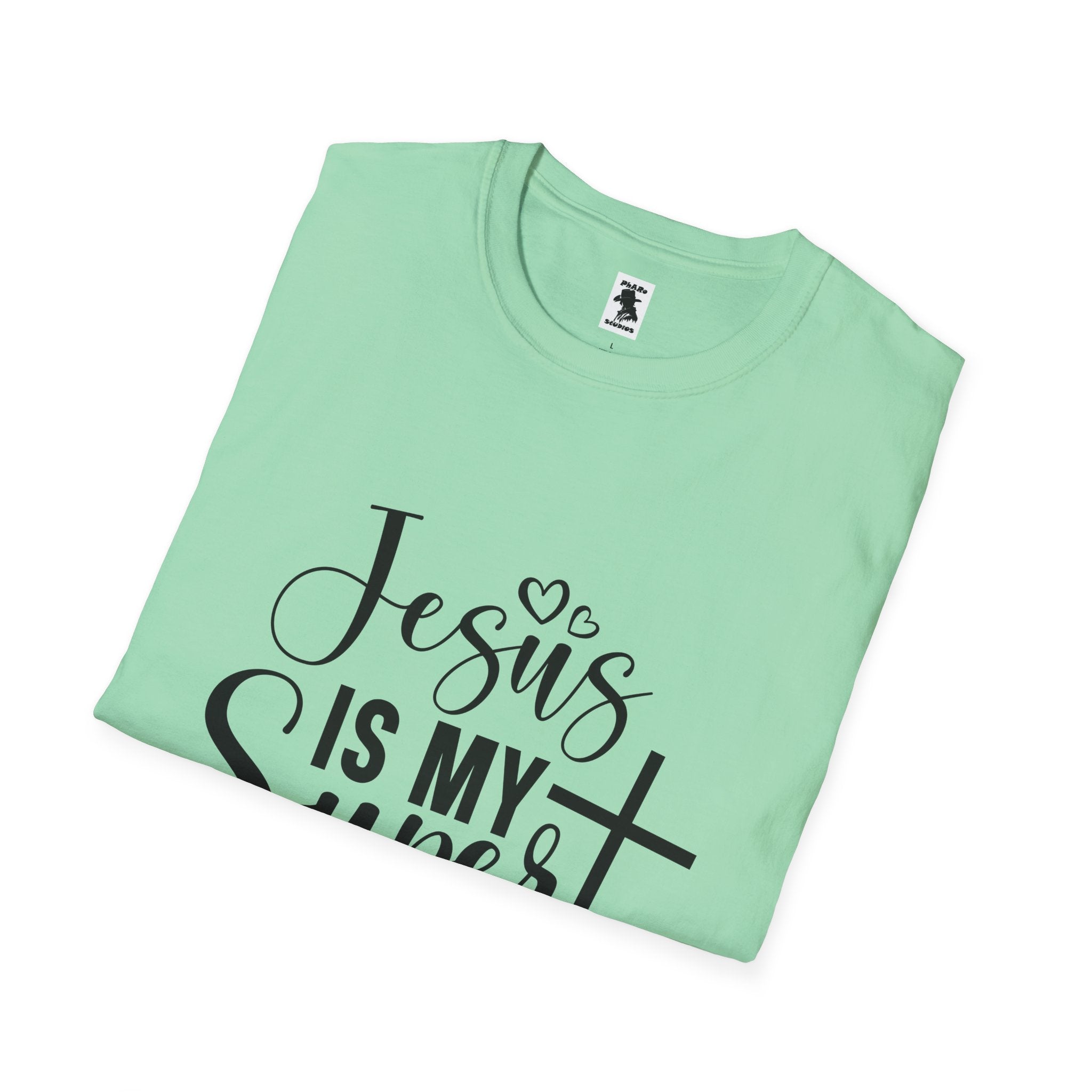 Unisex Softstyle T-Shirt - 'Jesus is My Superhero' Inspirational Tee