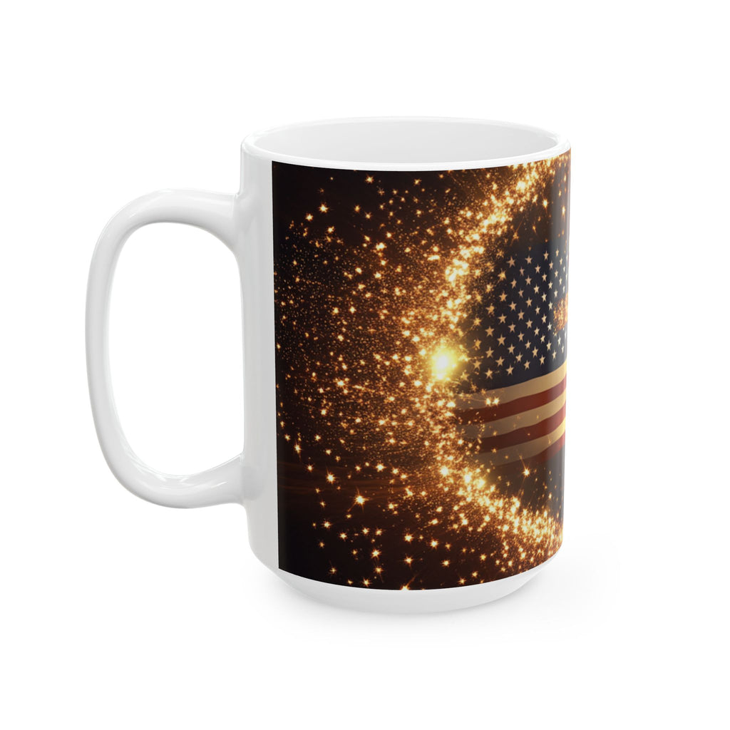 Founders Circle Ceramic Mug | Inspirational Coffee Cup | USA Flag Design | Perfect for Holidays, Gifts, and Everyday Use
