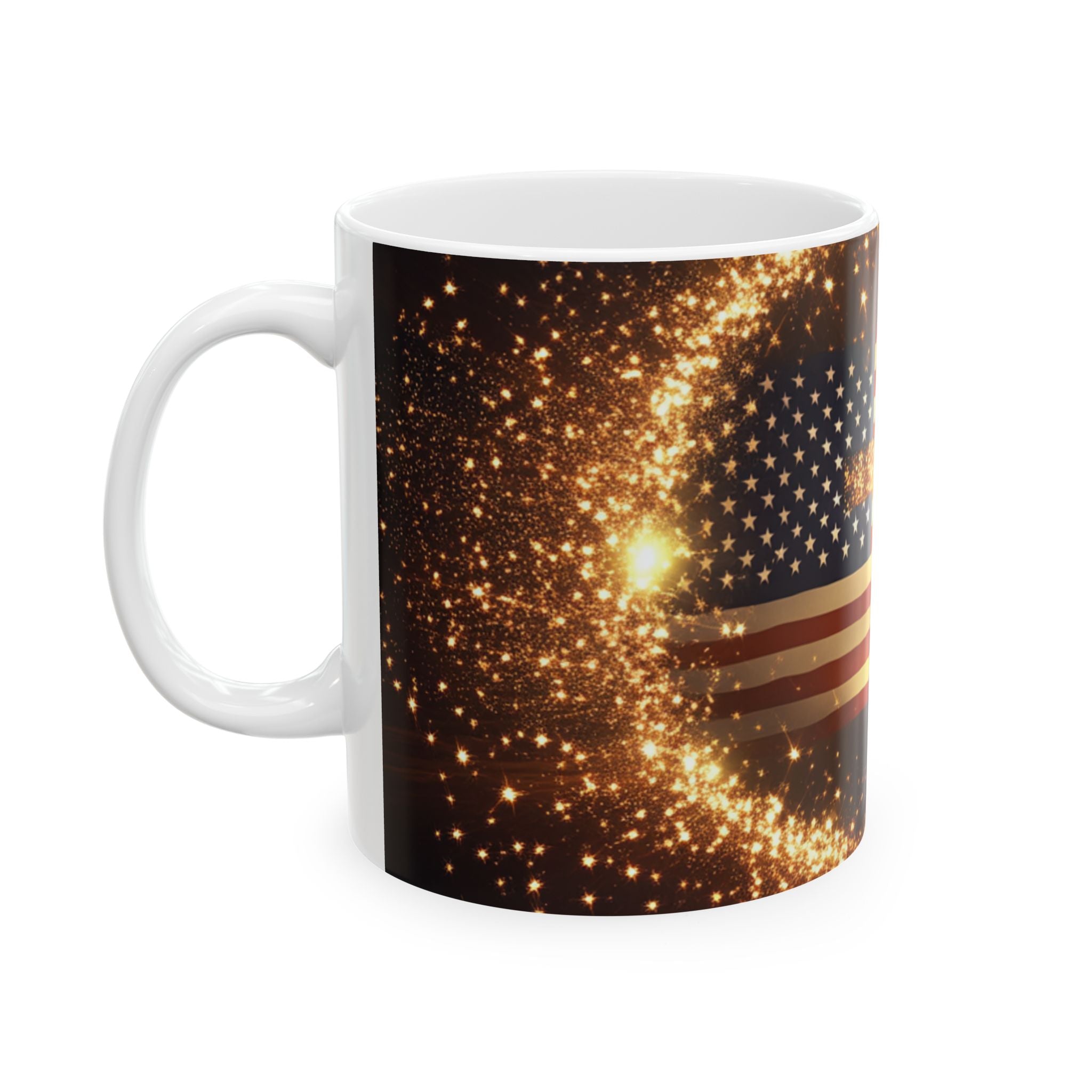Founders Circle Ceramic Mug | Inspirational Coffee Cup | USA Flag Design | Perfect for Holidays, Gifts, and Everyday Use