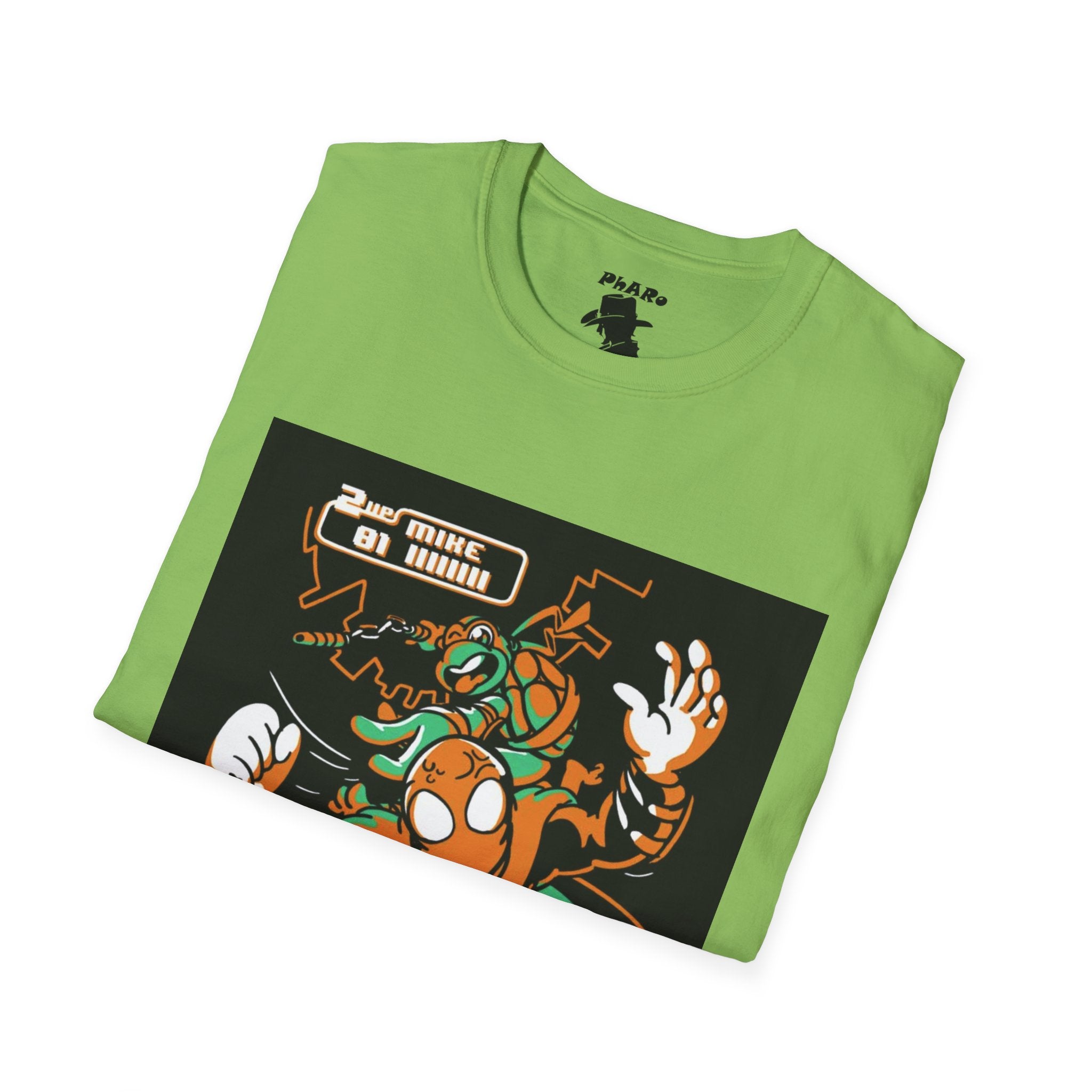 Unisex Softstyle T-Shirt - Vibrant TMNT Arcade Design