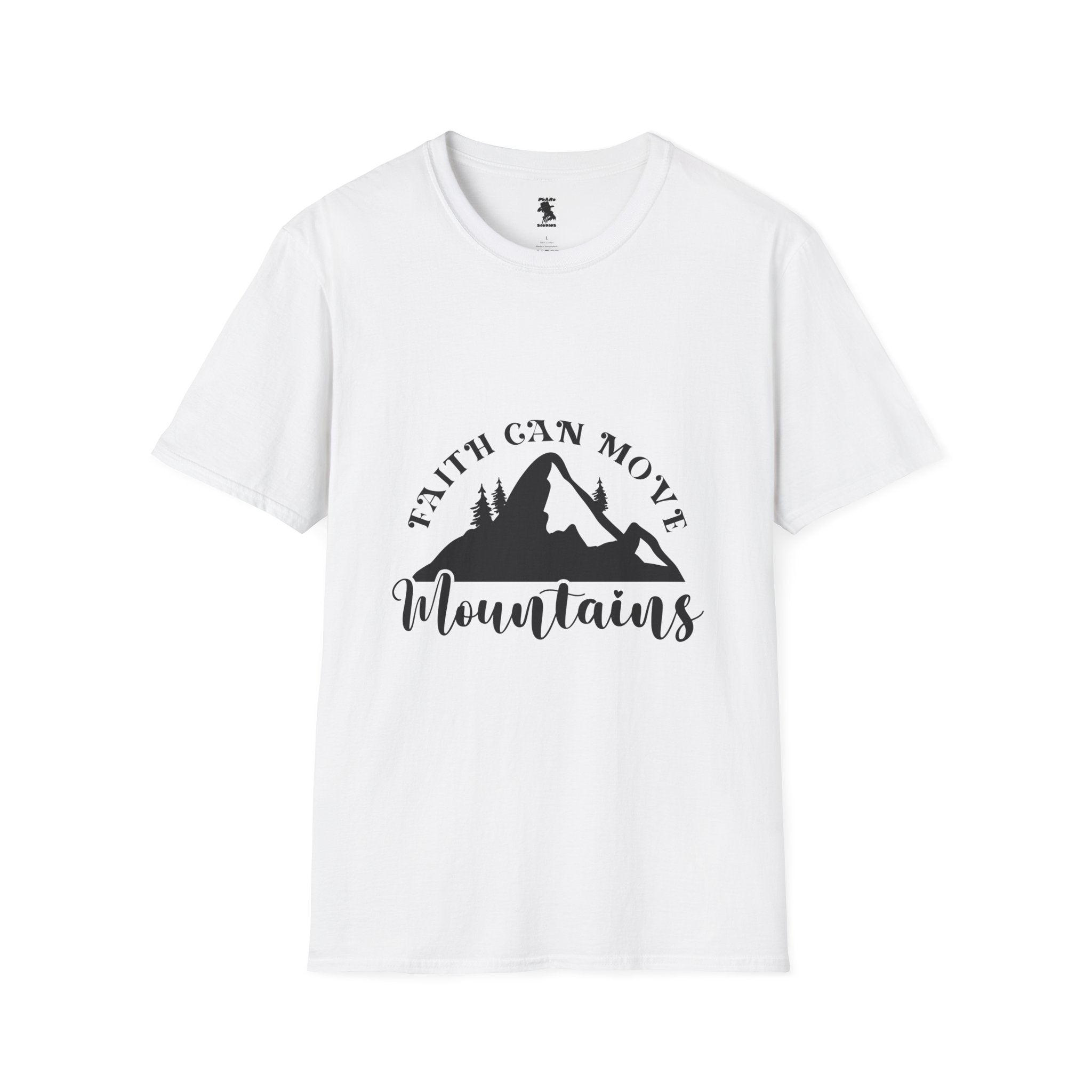 Inspirational Unisex Softstyle T-Shirt - 'Faith Can Move Mountains'