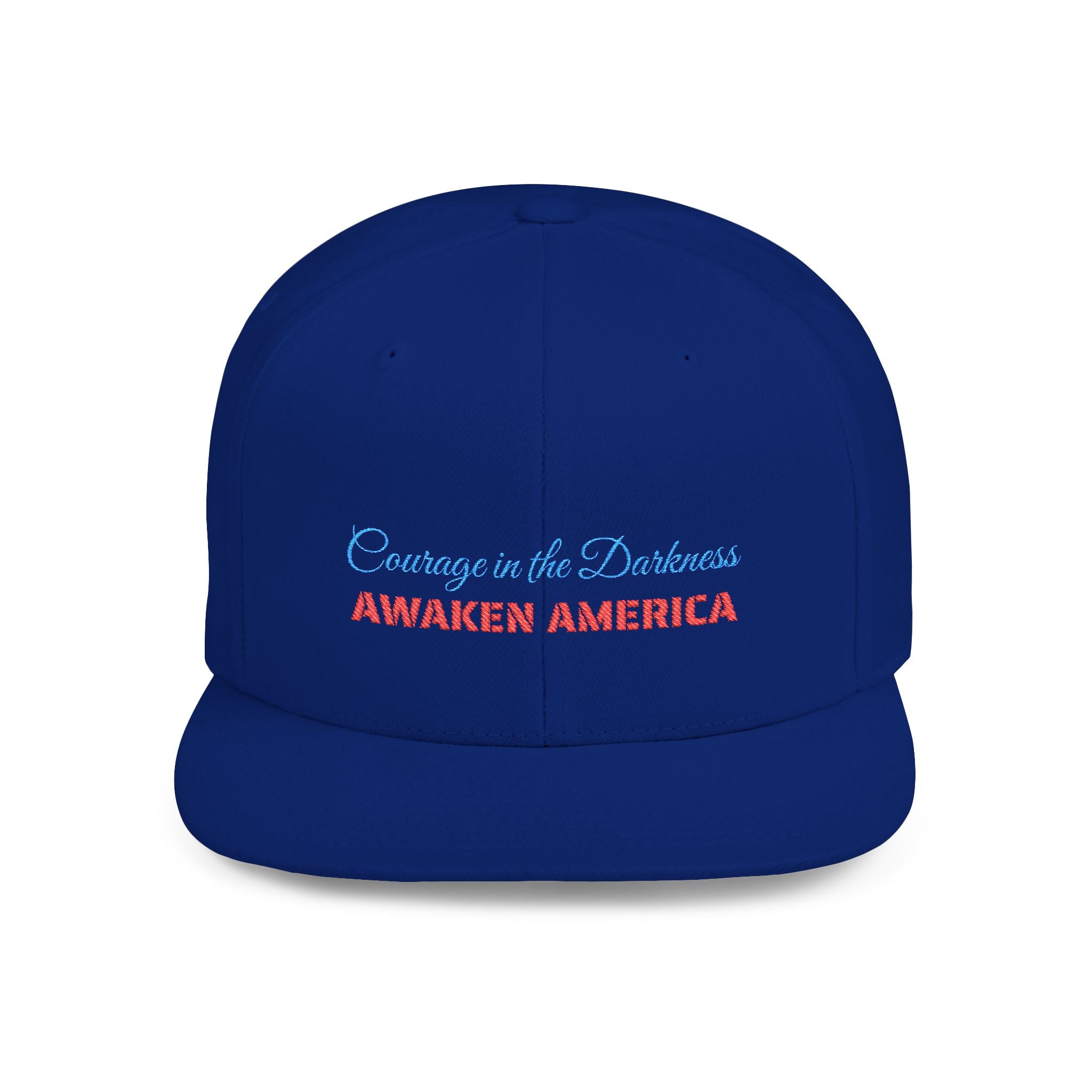 Courage in the Darkness Snapback Hat, Adjustable Cap for Outdoor Events, Casual Streetwear, Gift for Friends, Patriotic Apparel