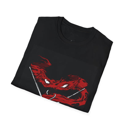 Unisex Softstyle T-Shirt - Fierce Red Turtle Design