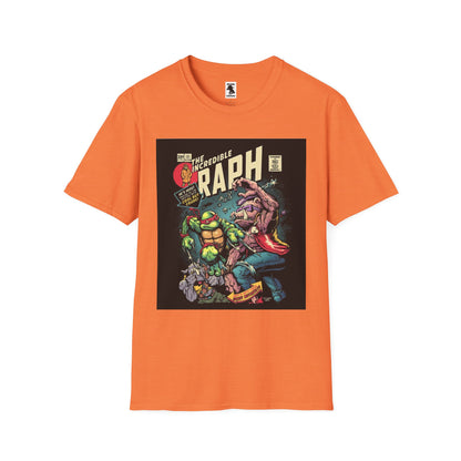 Unisex Softstyle T-Shirt - Retro Comic Raph Design