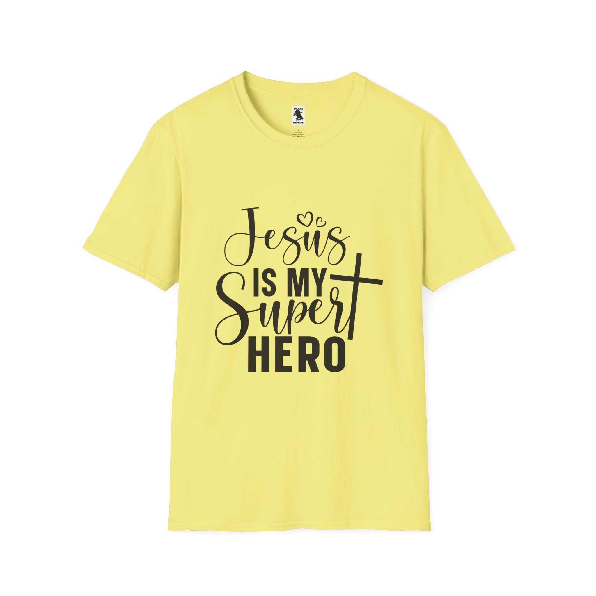 Unisex Softstyle T-Shirt - 'Jesus is My Superhero' Inspirational Tee