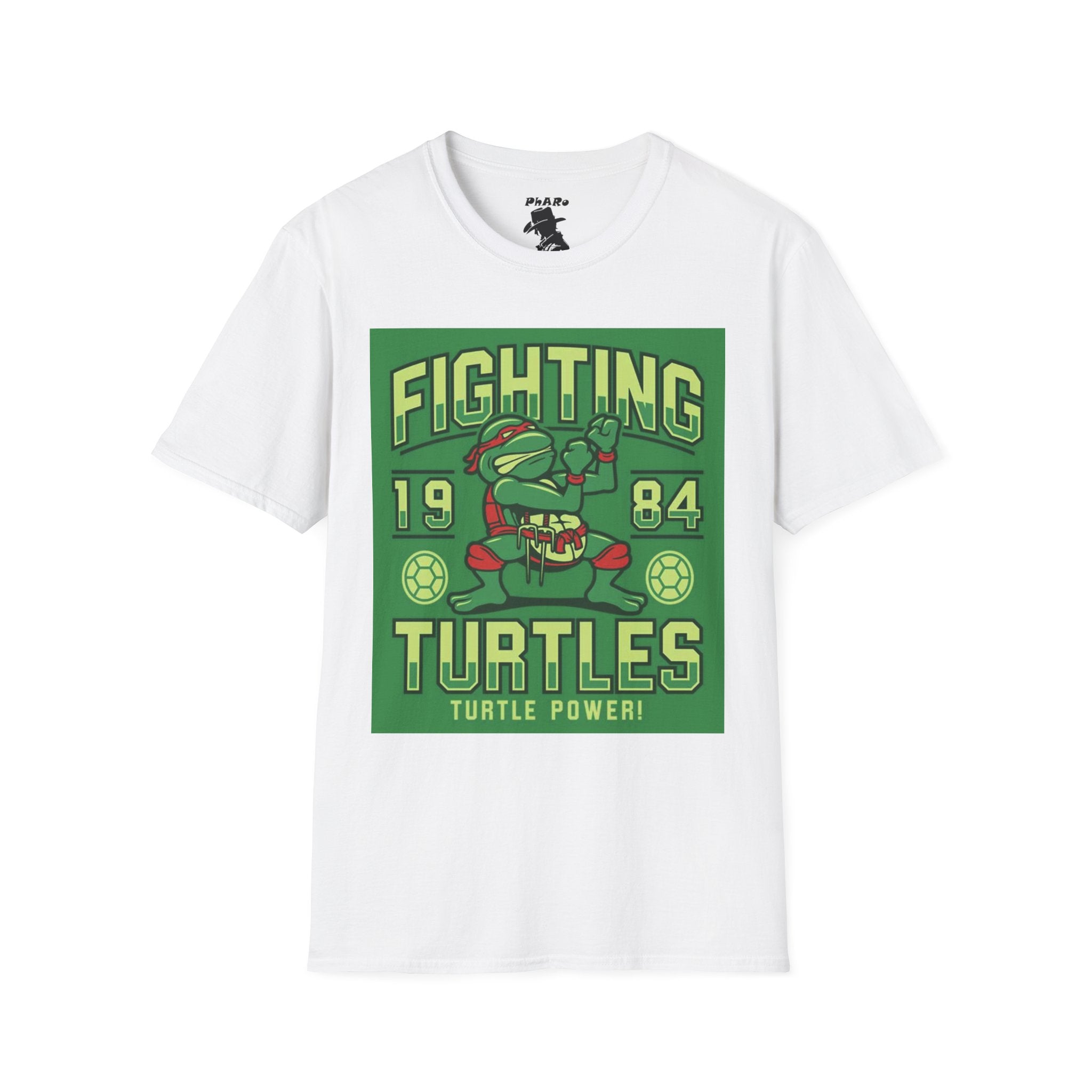 Fighting Turtles Graphic T-Shirt - Turtle Power 1984 Unisex Softstyle