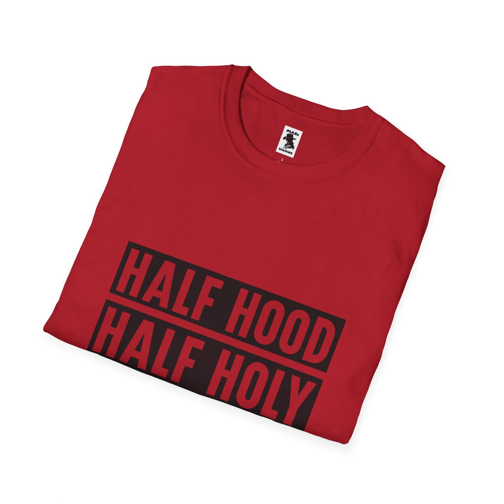 Half Hood Half Holy Unisex Softstyle T-Shirt - Pray with Me Graphic Tee
