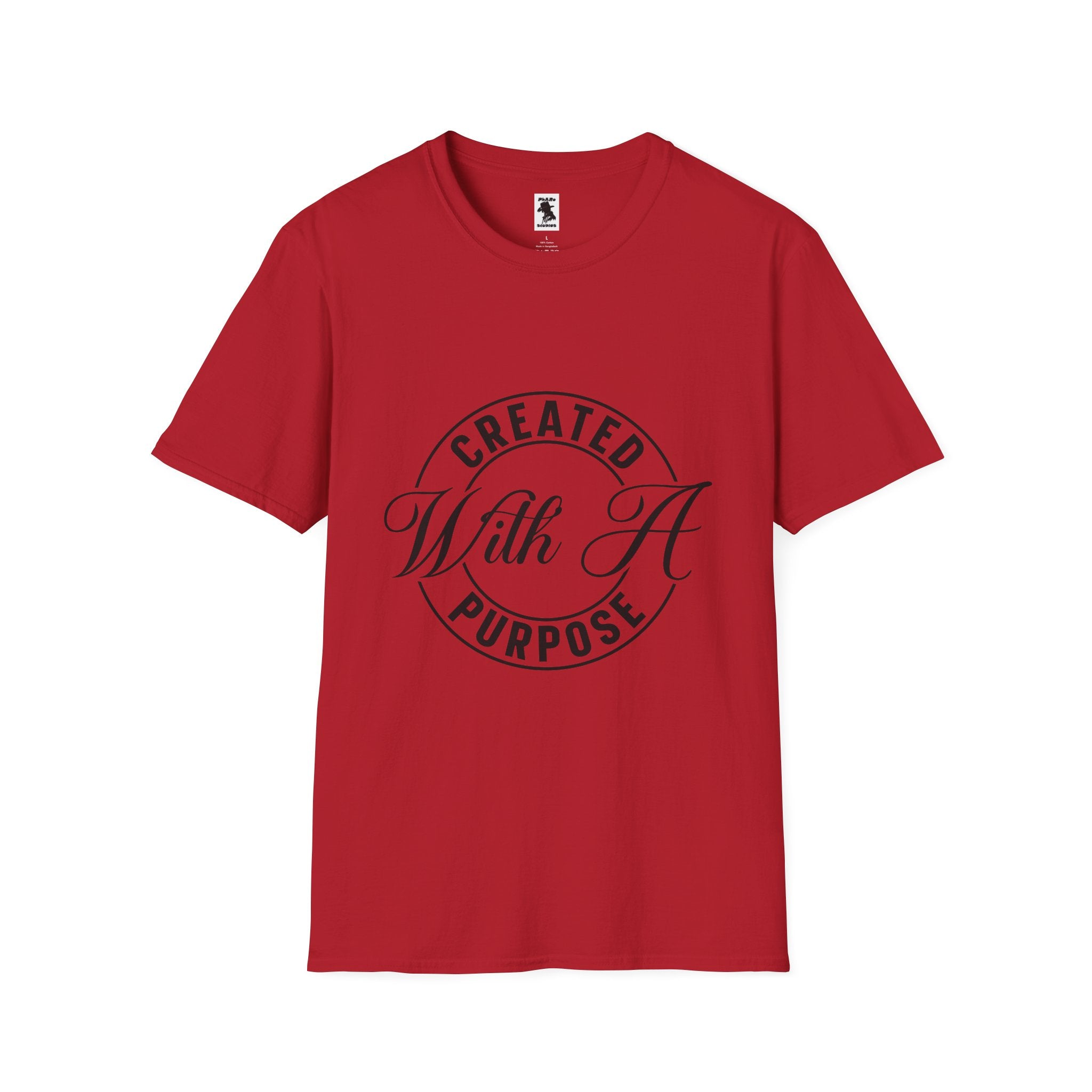 Inspirational Unisex Softstyle T-Shirt - 'Created With A Purpose'