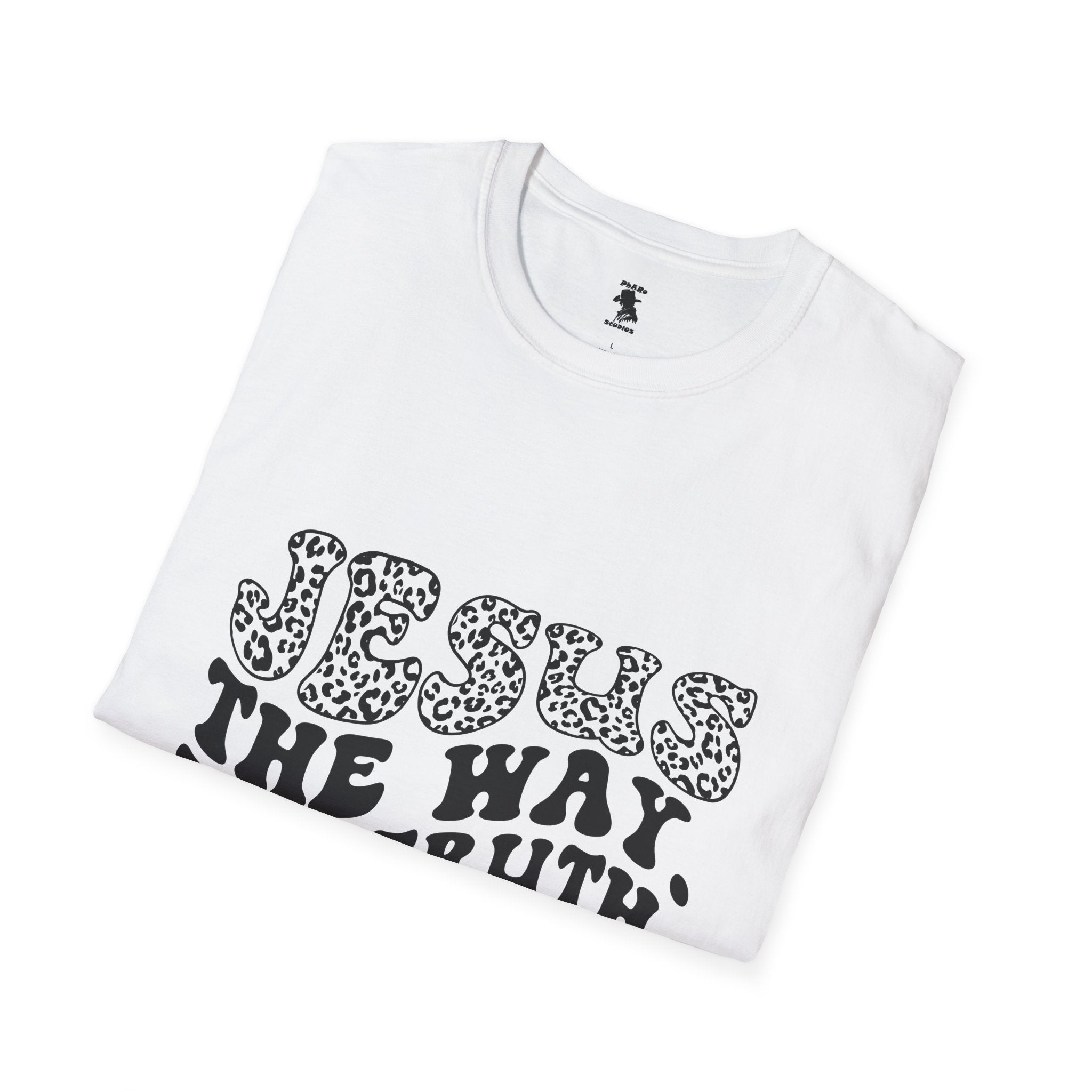 Inspirational Unisex Softstyle T-Shirt: 'Jesus - The Way, The Truth, The Life'