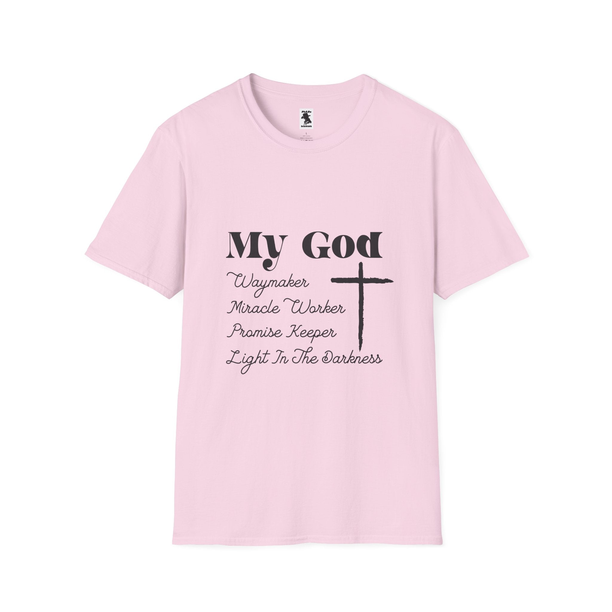 Inspirational Christian T-Shirt - My God Waymaker, Miracle Worker, Promise Keeper