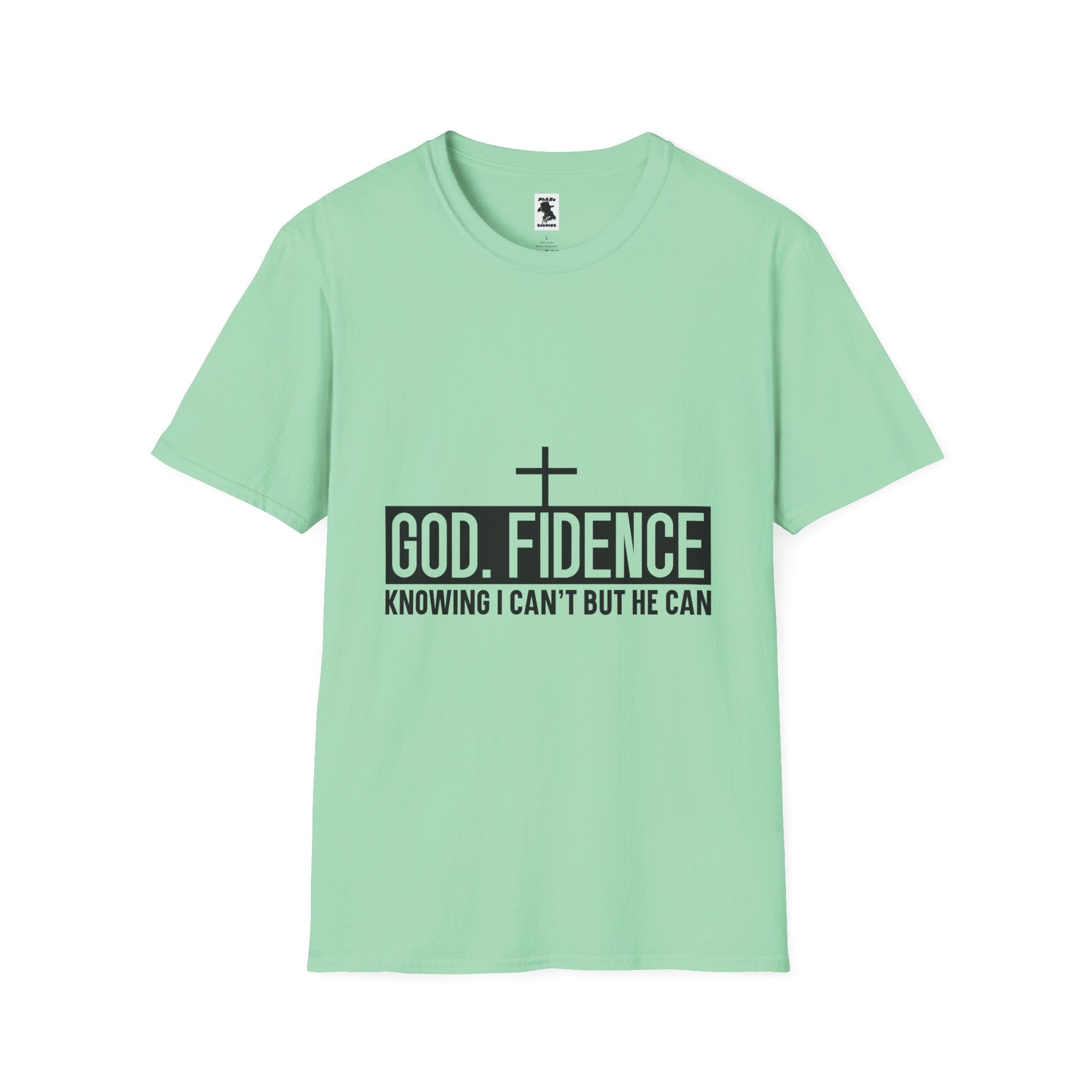 Faith-Inspired Unisex Softstyle T-Shirt - "Godfidence" Motivational Tee