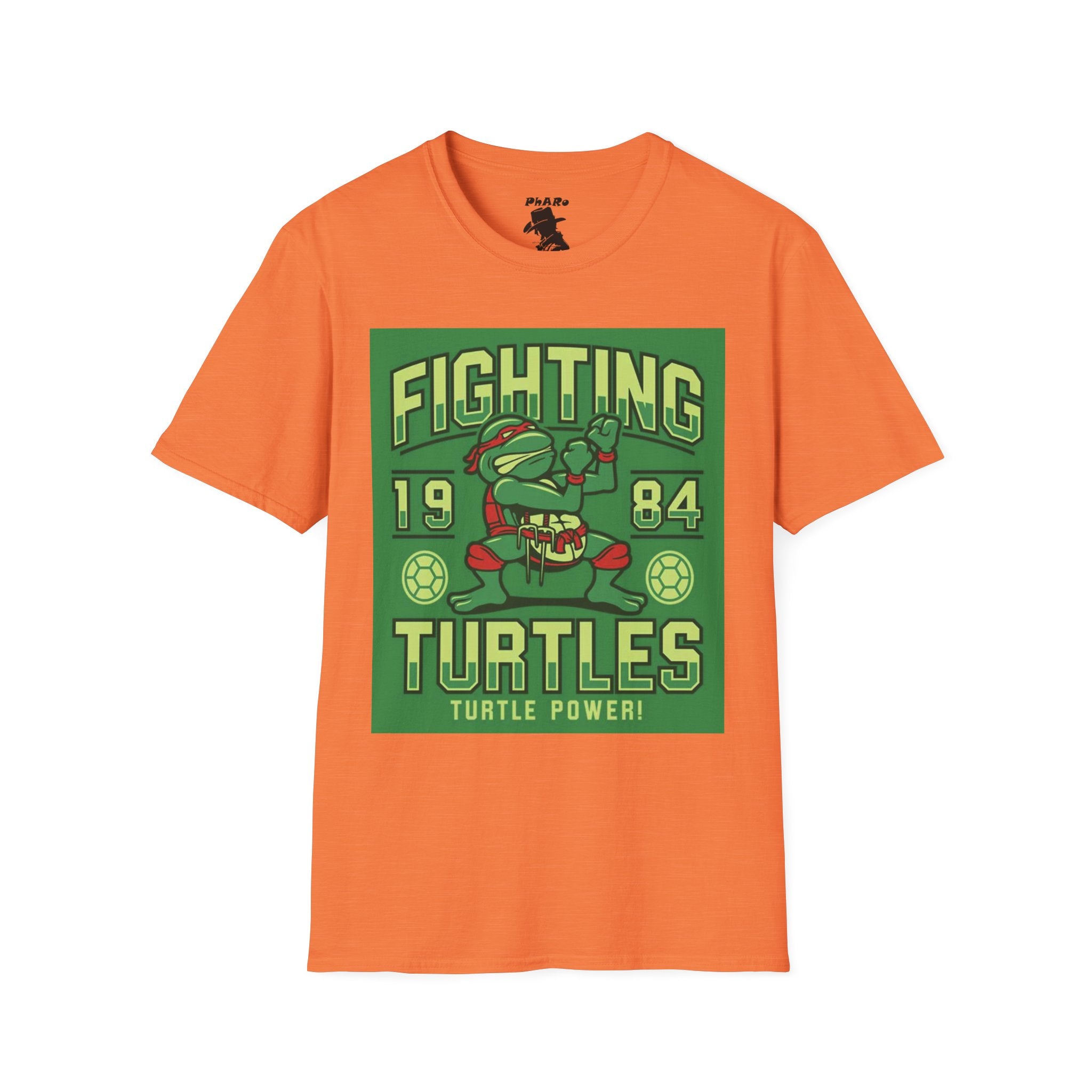 Fighting Turtles Graphic T-Shirt - Turtle Power 1984 Unisex Softstyle