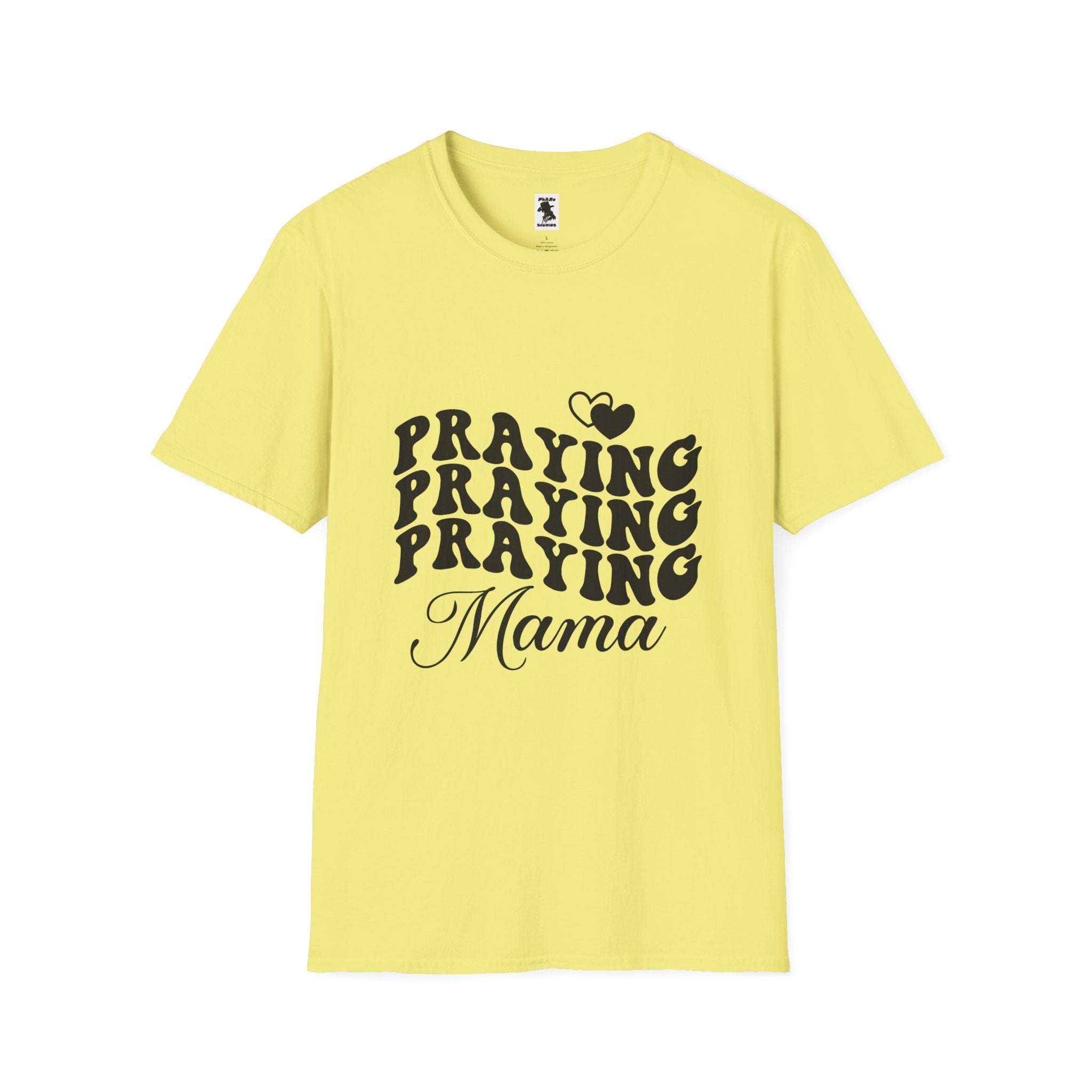 Praying Mama Unisex Softstyle T-Shirt - Inspirational, Comfortable Tee for Moms