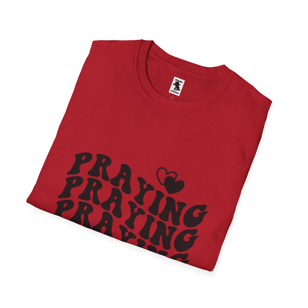 Praying Mama Unisex Softstyle T-Shirt - Inspirational, Comfortable Tee for Moms
