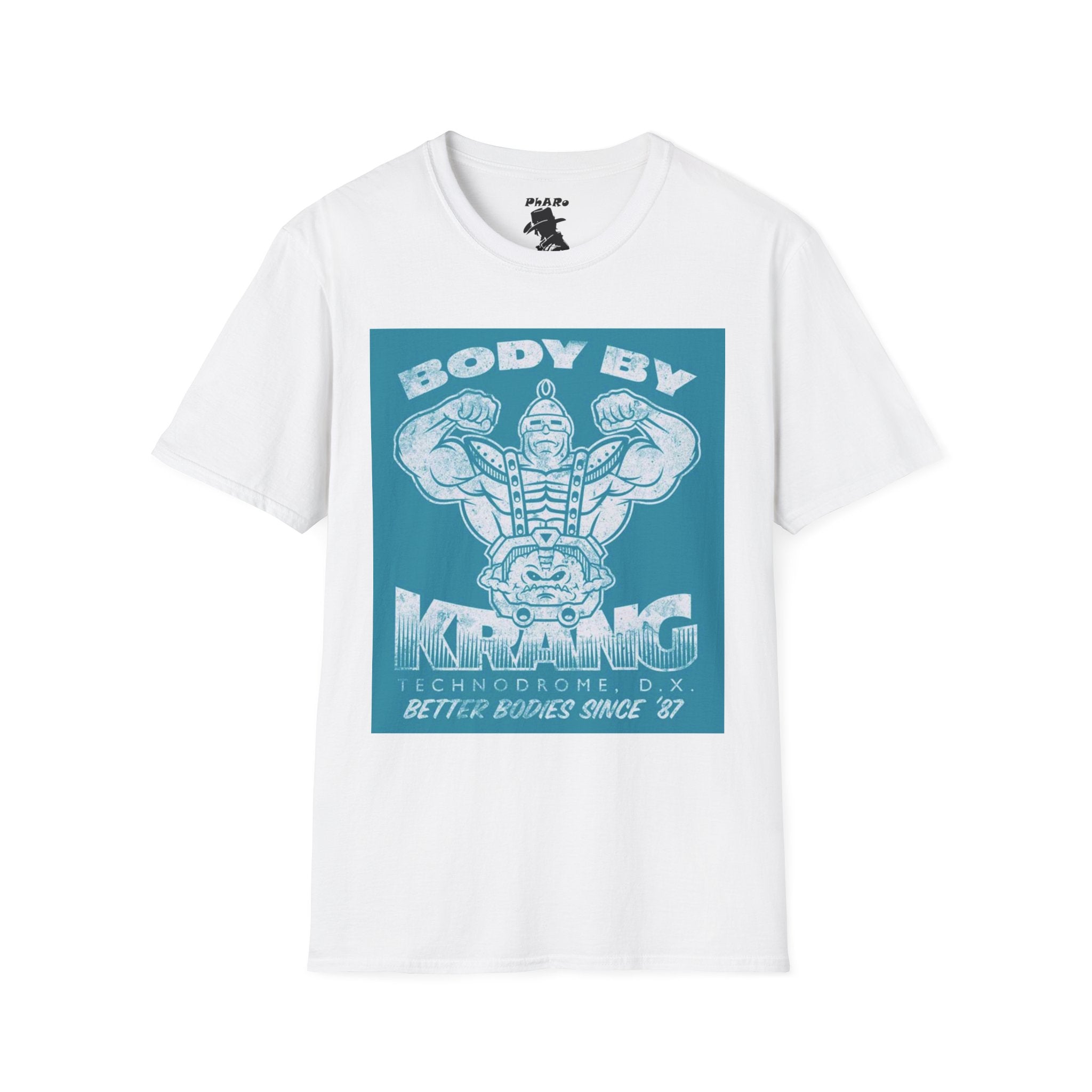 Body By Krang Unisex Softstyle T-Shirt - Vintage Fitness Tee