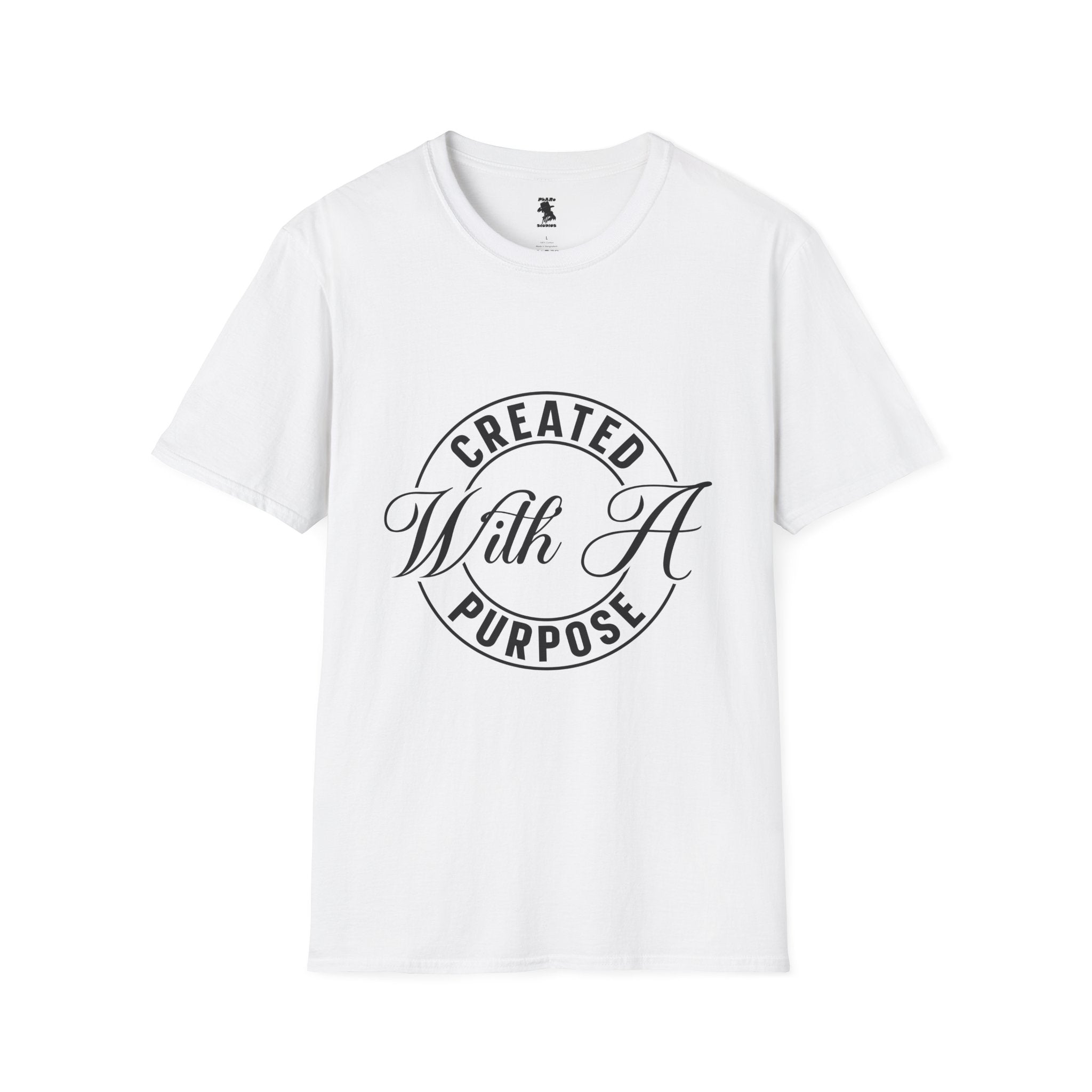Inspirational Unisex Softstyle T-Shirt - 'Created With A Purpose'