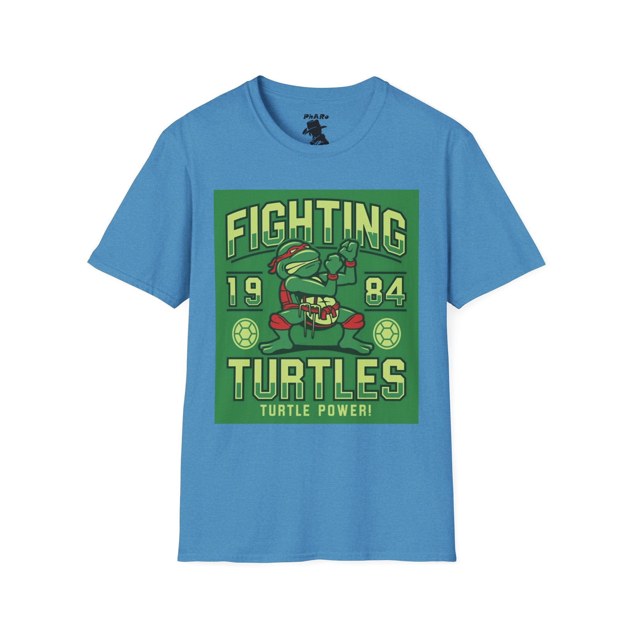 Fighting Turtles Graphic T-Shirt - Turtle Power 1984 Unisex Softstyle