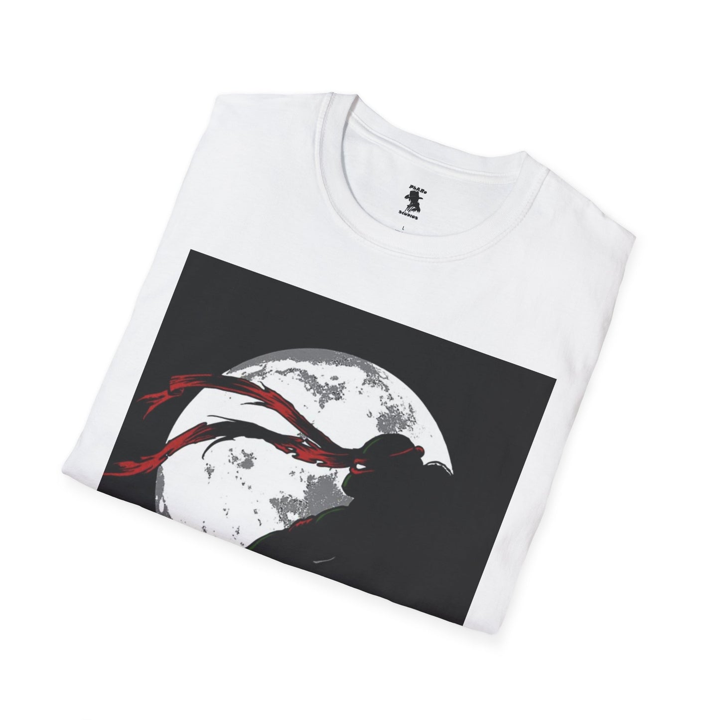 Ninja Silhouette Unisex Softstyle T-Shirt - Moonlight Design