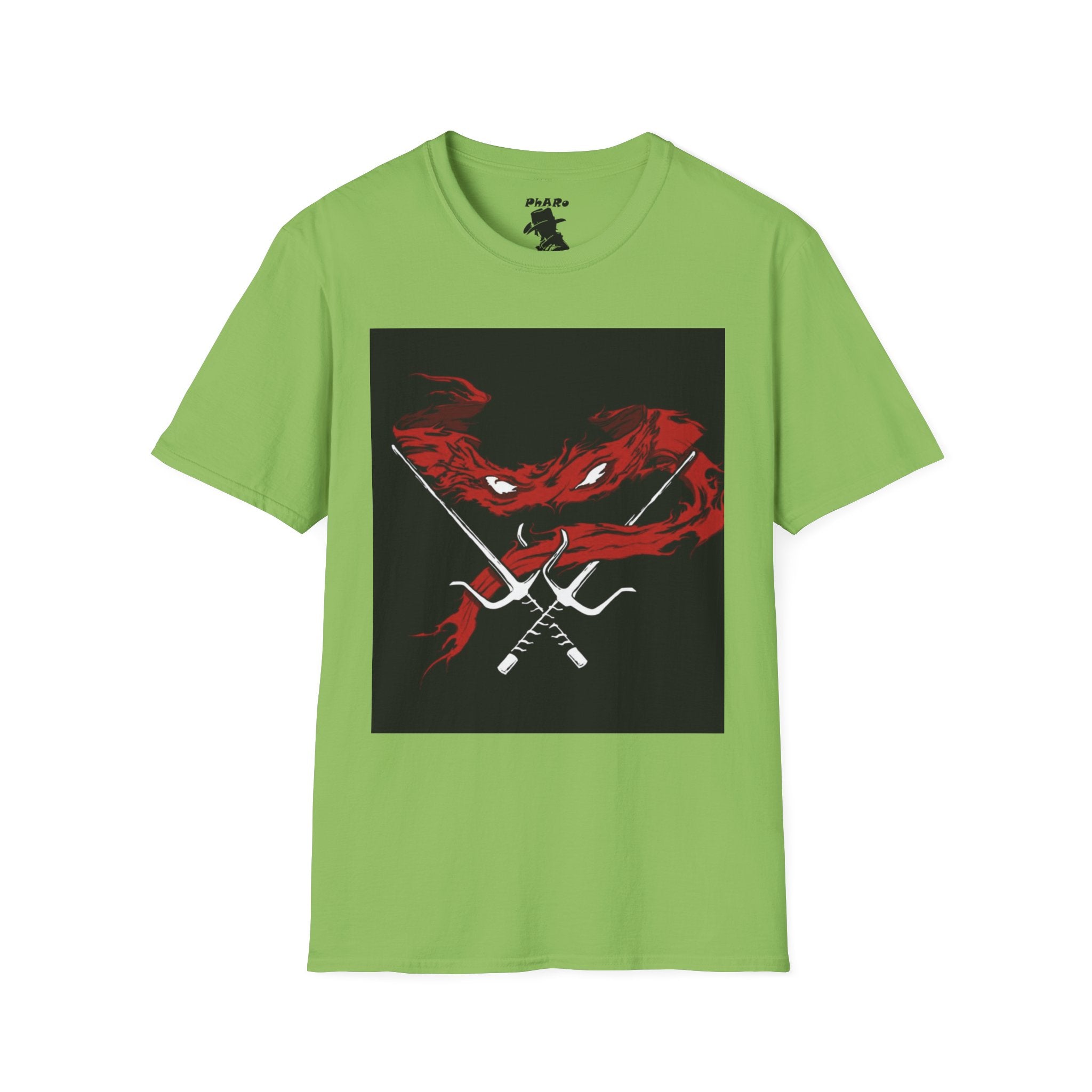 Unisex Softstyle T-Shirt - Fierce Red Turtle Design