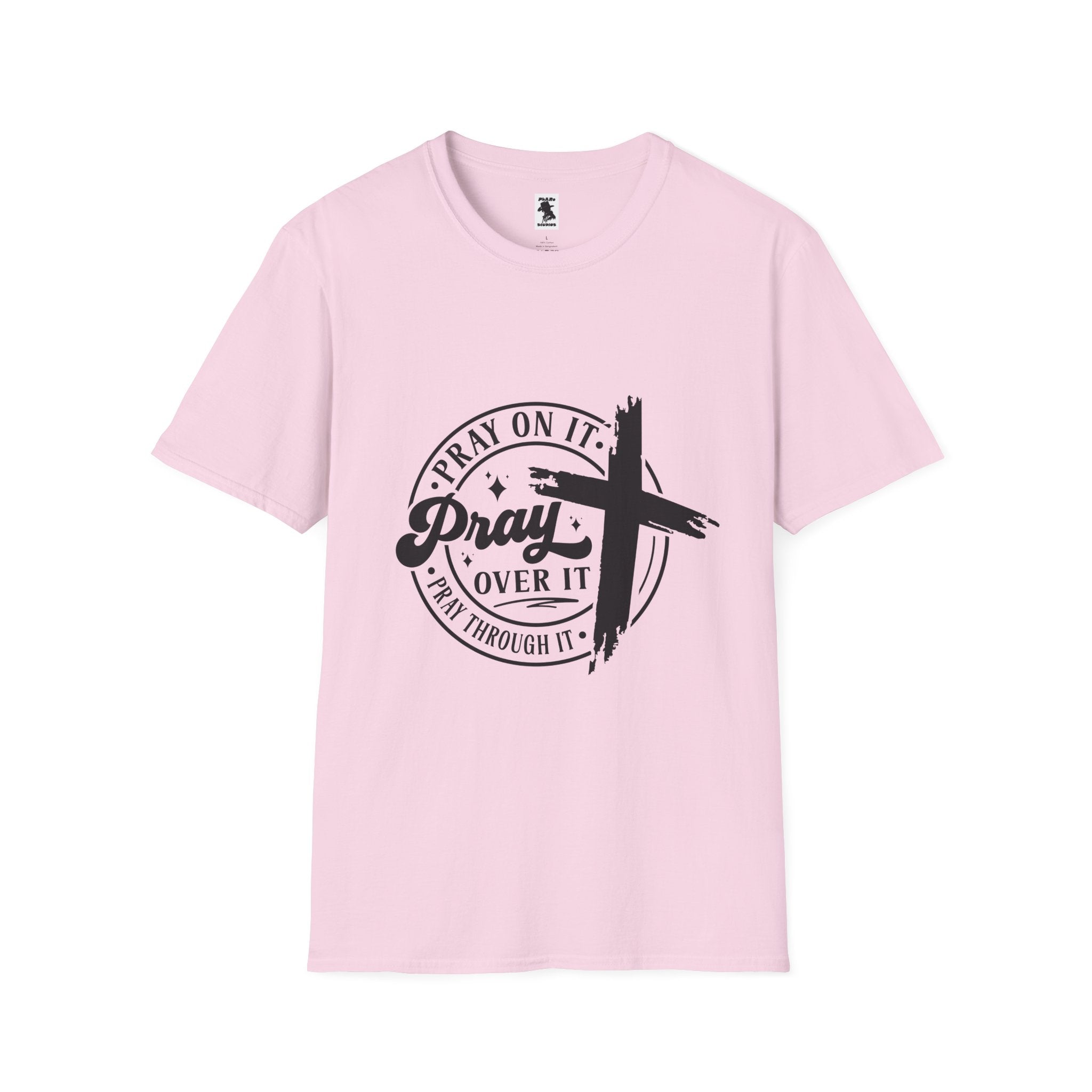 Inspirational Unisex Softstyle T-Shirt - "Pray On It, Pray Through It"