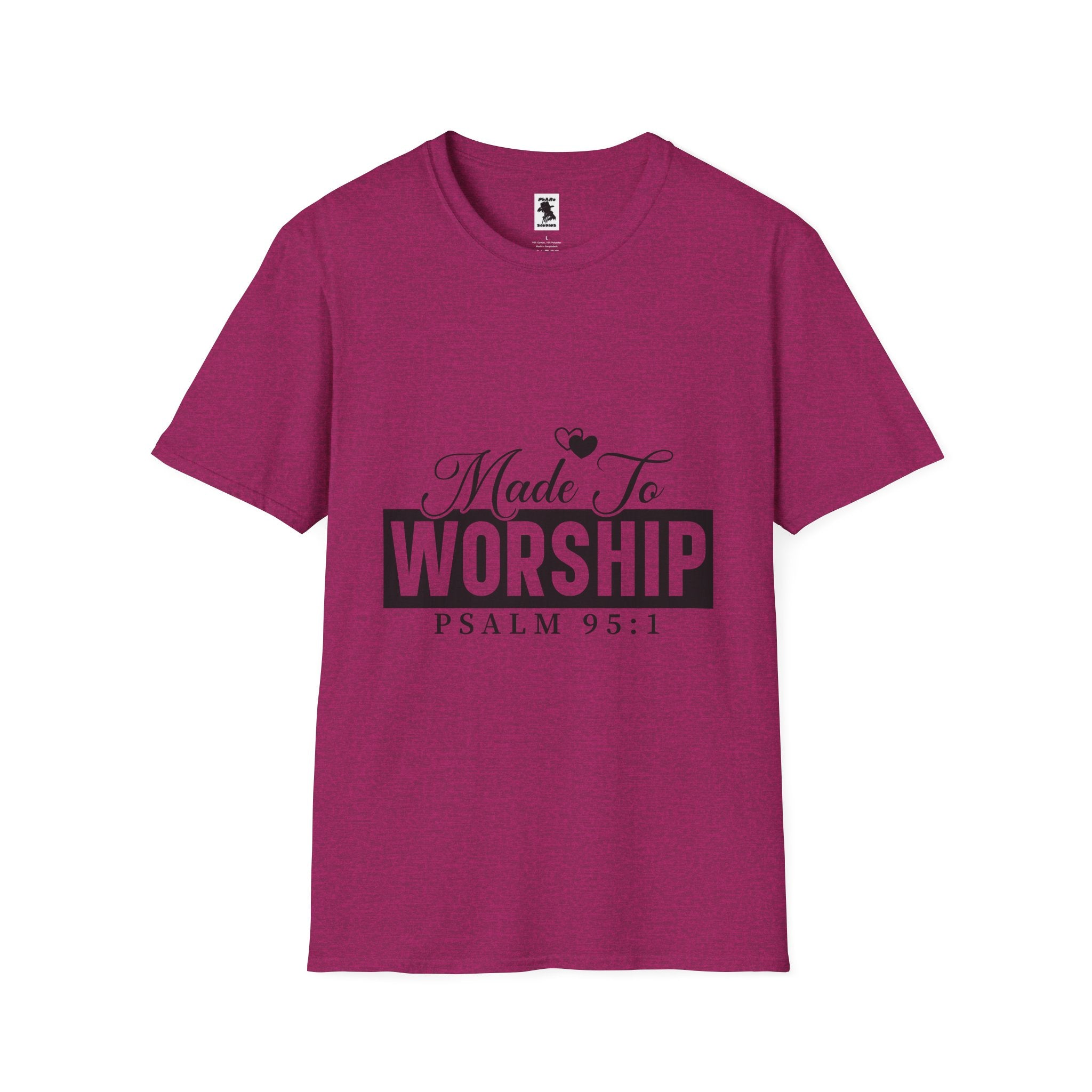 Made To Worship T-Shirt - Unisex Softstyle Tee for Faith and Praise
