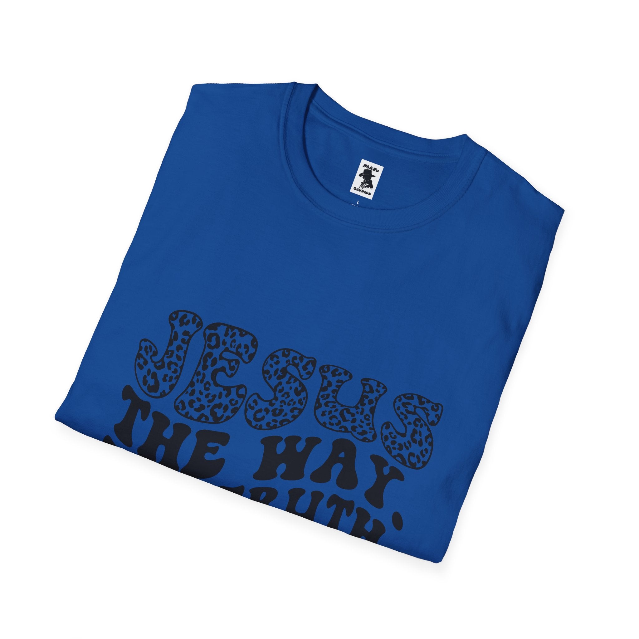 Inspirational Unisex Softstyle T-Shirt: 'Jesus - The Way, The Truth, The Life'