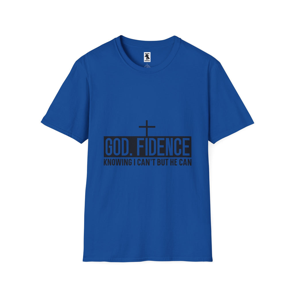 Faith-Inspired Unisex Softstyle T-Shirt - "Godfidence" Motivational Tee