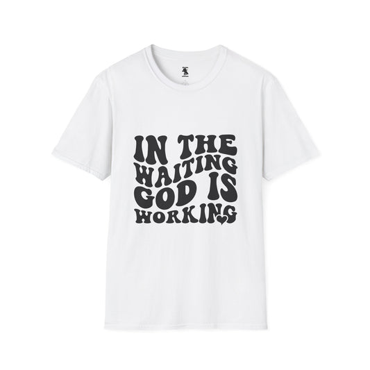 Inspirational Workout Unisex T-Shirt - 'In the Waiting God is Working'