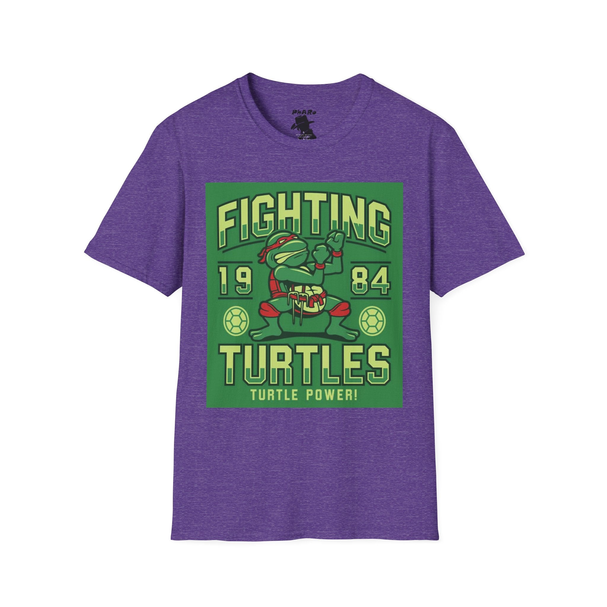 Fighting Turtles Graphic T-Shirt - Turtle Power 1984 Unisex Softstyle