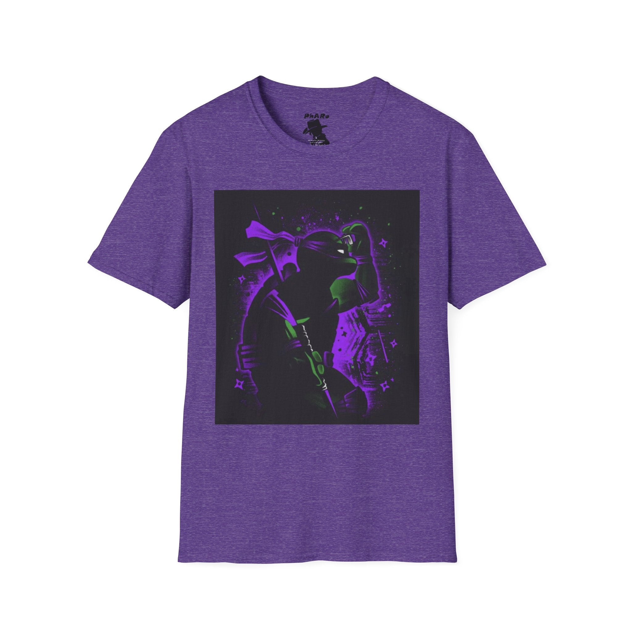 Bold Graphic Unisex T-Shirt - Edgy Design with Purple and Green Elements