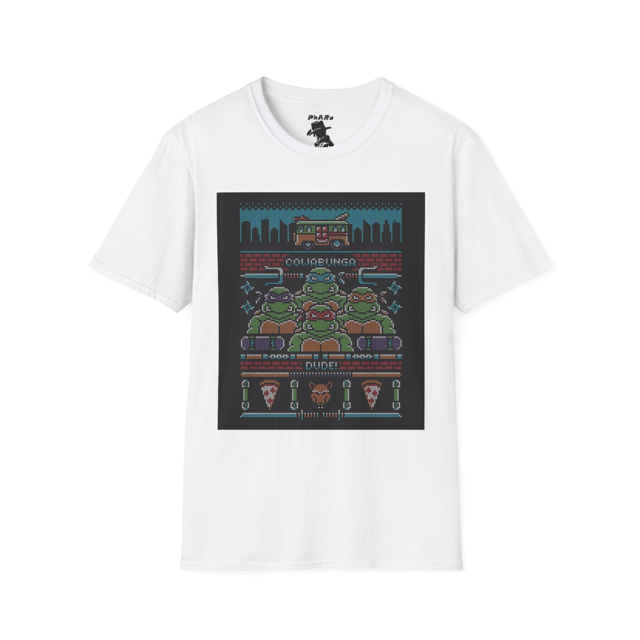Retro Gaming T-Shirt - Nostalgic Pizza Party Design