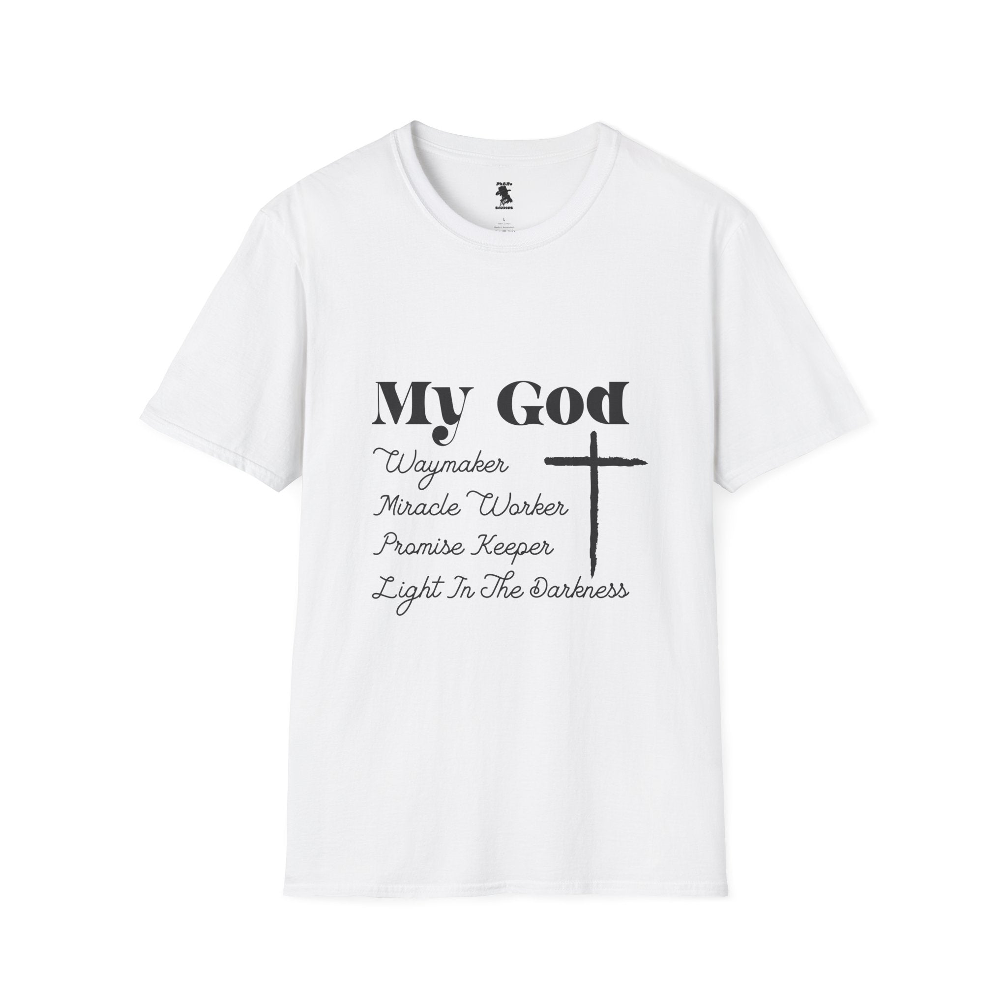 Inspirational Christian T-Shirt - My God Waymaker, Miracle Worker, Promise Keeper