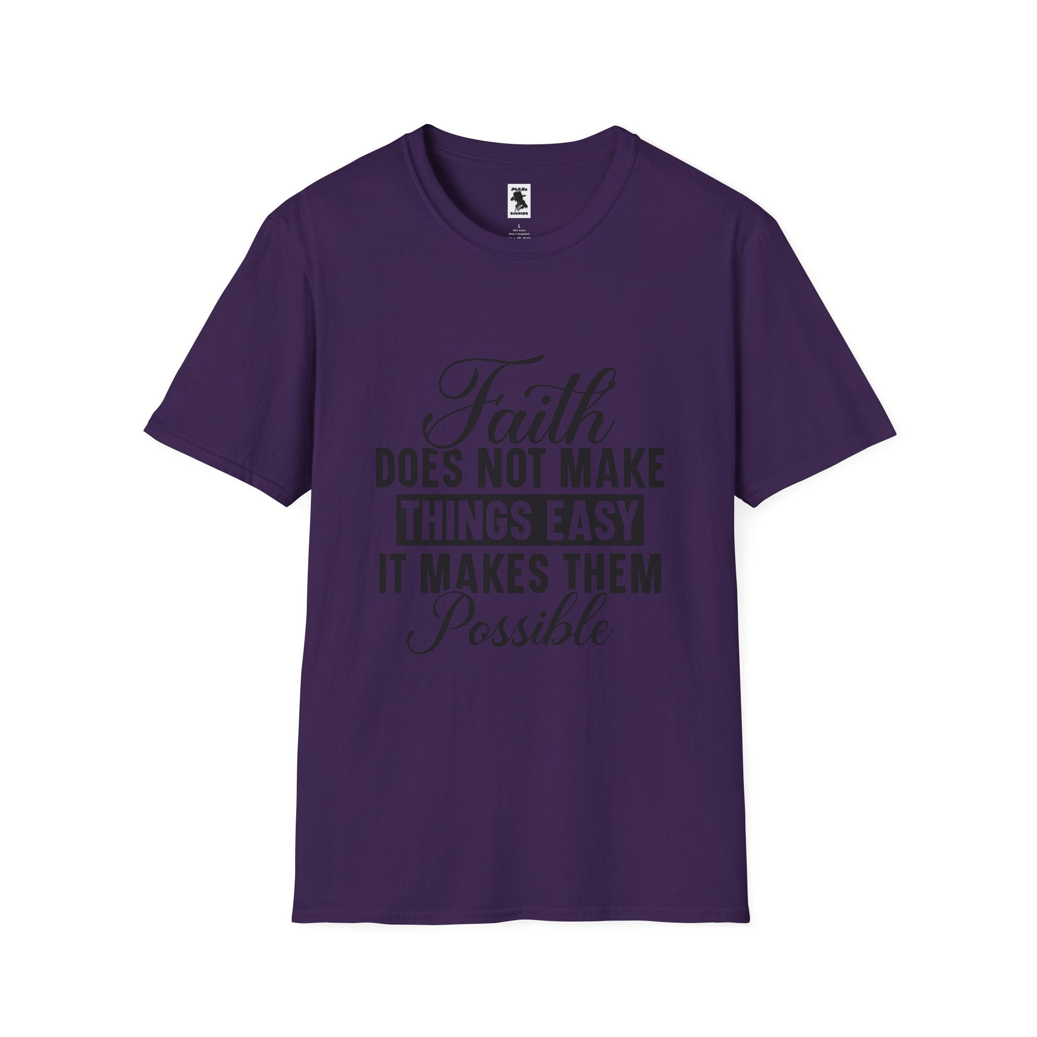 Inspirational Faith T-Shirt: 'Faith Makes Things Possible' - Unisex Softstyle Tee