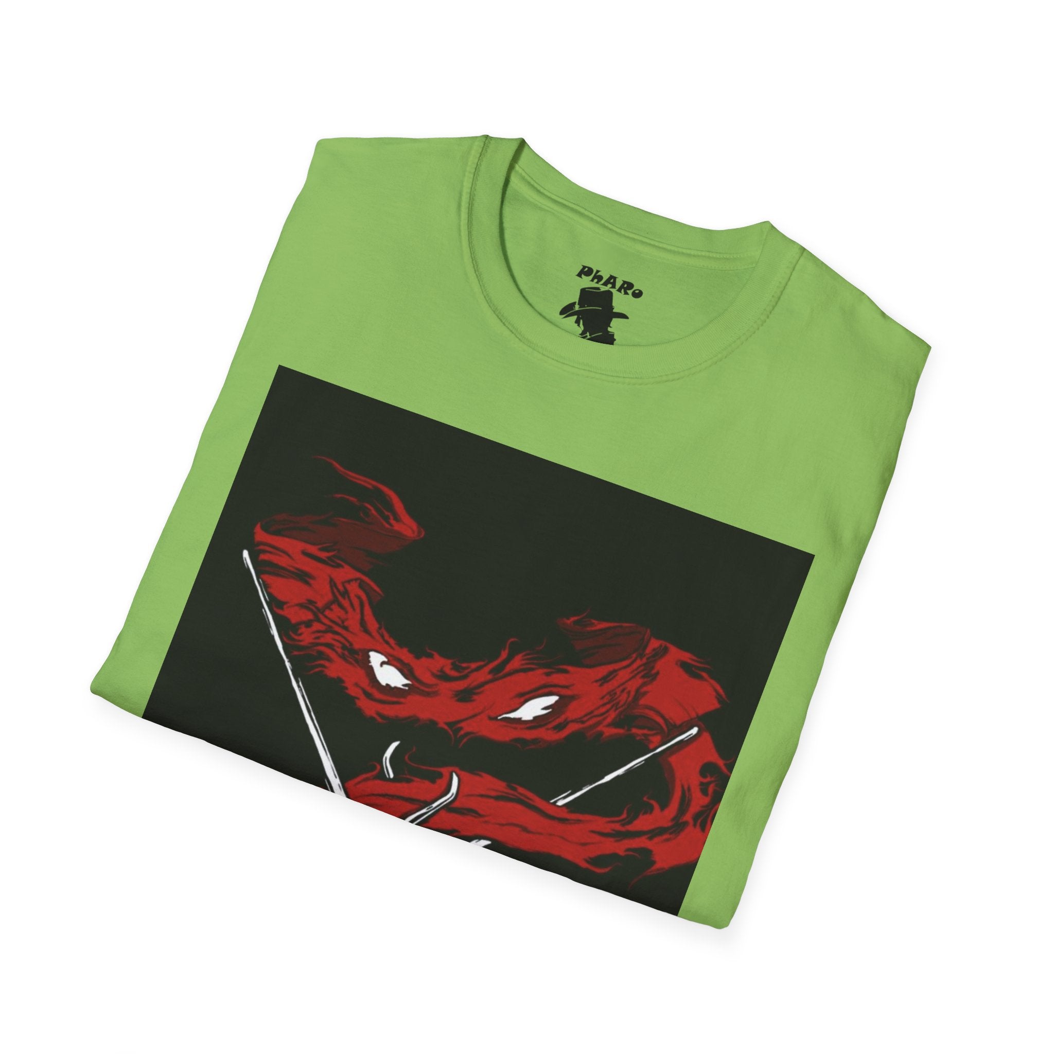 Unisex Softstyle T-Shirt - Fierce Red Turtle Design